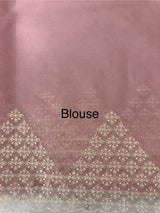 Soft Organza saree with embroidery and sequins borders - MCK286 BabyPink