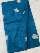 Blended tussar saree with applique borders MTSS459