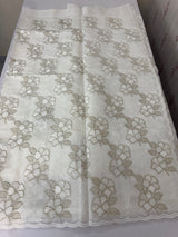 Viscose Organza saree with thread work -MSH230 White