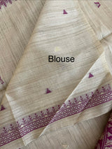 Matka Blended Tussar silk saree with kanta inspired thread work- MS4801