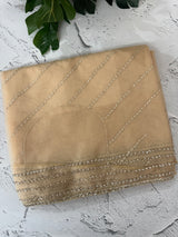 Handworked Organza saree and blouse MCW376 Beige