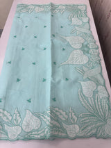 Kota chanderi saree with applique work borders- MSH224