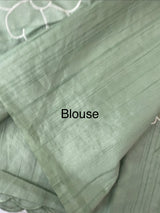 Blended tussar saree with applique work MTSS459