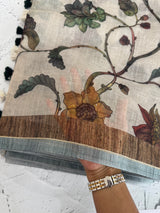 Printed Semi Kota Doria Sarees with blouse - MKD561 (1)