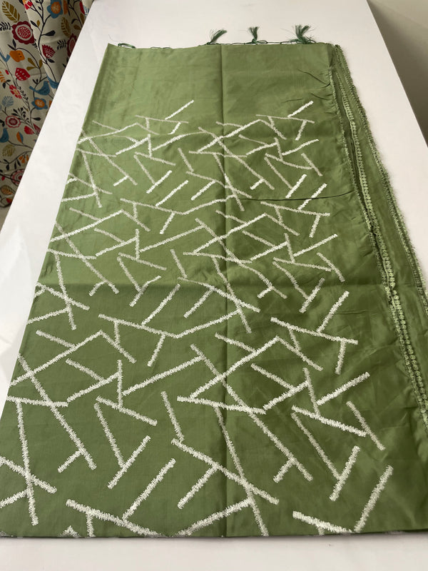 Art silk saree with thread work MAS762 - LEAF GREEN