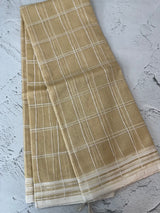 Soft organza saree with thread checks and sequence work MOS867(11) - Beige