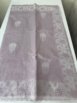 Mul chanderi saree with applique borders MSH111