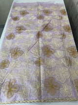 Semi organza saree with thread work - MSH910 Lavender