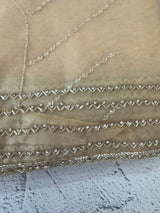 Handworked Organza saree and blouse MCW376 Beige