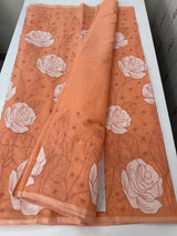 Soft Kota Chanderi saree with applique work MSH223