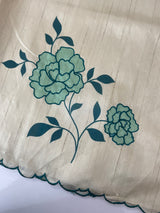 Semi tussar appliqué work saree MTS6589