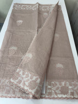 Mul chanderi saree with applique borders MSH111