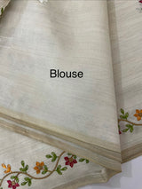 Blended semi tussar silk saree with embroidery MSJ679(3)