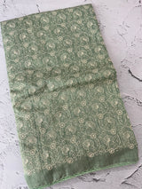Matka Blended Tussar silk saree with embroidery MMT567