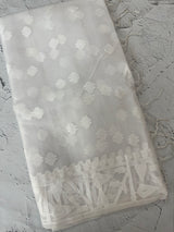 Soft Organza saree with thread work - MSH309 White