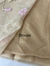 Netkota embriodery saree MS1495 Chiku