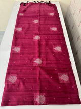 Blended matka Tussar silk saree with embroidery MS4899