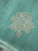 Kota Moonga checks saree with tissue applique work MMS431