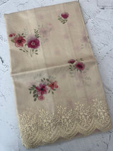 Premium Soft kota silk saree with digital prints and embroidery MKS703
