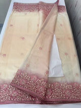 Soft Organza saree with embroidery borders MCW638