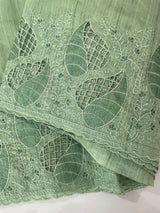 Blended matka Tussar silk saree with cutwork MS4856