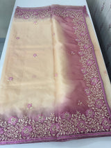Soft Organza saree with embroidery borders MCW638