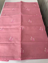 Kota checks saree with embroidery - MS7679 Pink