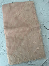 Khadi supernet saree with net applique borders MSH208 (2) - PastelPeach