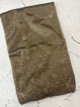 Glass tissue organza saree with embroidery MSF121 (1) Metallic Grey