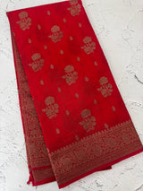 Semi banarasi saree with zari buttas - MBS6754