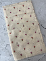 Moonga Kota checks saree with embroidery MSH244 Offwhite