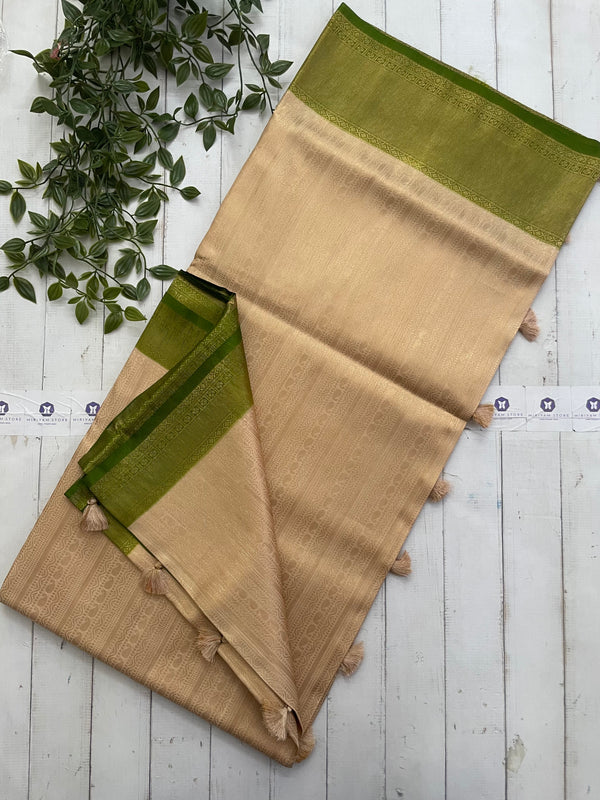 Brocade soft silk with contrast pallu & Blouse MBSS438
