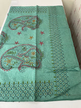 Kanta Handstitched Blended tussar silk saree MS15831