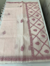 Kota Moonga checks saree with Chikankari work MSH241