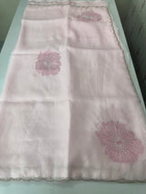 Soft crush Organza saree with beads work MBS679 Pastelapink