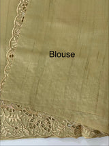 Blended tussar silk saree with cutwork MS1072