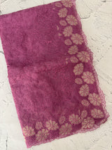Semi Soft Organza saree with thread work and applique borders - MCW666 LightMagenta