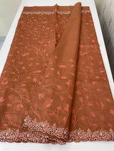Blended tussar saree with cutwork border- MSHK266