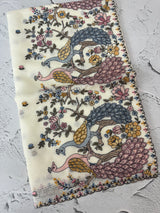 Kota silk saree embroidery MKS15452 - Offwhite