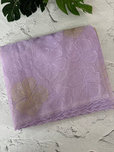 Viscose organza saree with thread work - MSH925 Lavender