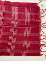 Bhagalpuri Semi tussar saree MS799 CrimsonPink