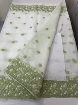 Soft Organza saree with embroidery borders - MCW895