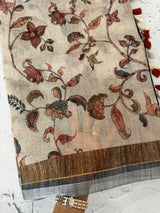 Printed Semi Kota Doria Sarees with blouse - MKD561 (5)