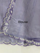 Cutwork Semi tussar saree MTSS674