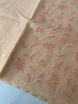 Moonga Kota checks saree with applique work MMC457