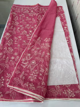 Semi Soft Organza saree with thread work MOS588