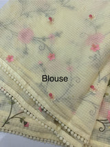 Silky kota saree with embriodery MS16426 PastelYellow