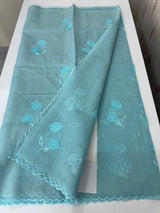 Kota Moonga checks Applique work saree MSH278(2)