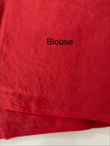 Mul chanderi saree with applique work MSH179 Red