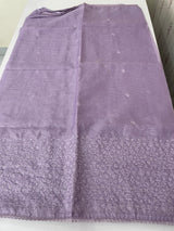 Soft kota checks saree with embroidery - MS7695 Lavender